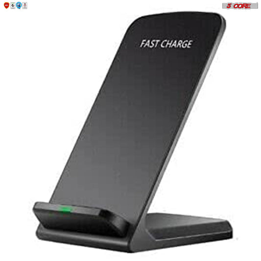 5 Core Magsafe Charger 1 Piece Black Portable Wireless Charging Station Fast Phone Charger Stand w Sleep Friendly LED 2 Charging Coil Samsumg iPhone Wireless Fast Charging Stand - 10W Black-0